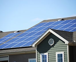 solar panels on roof of home